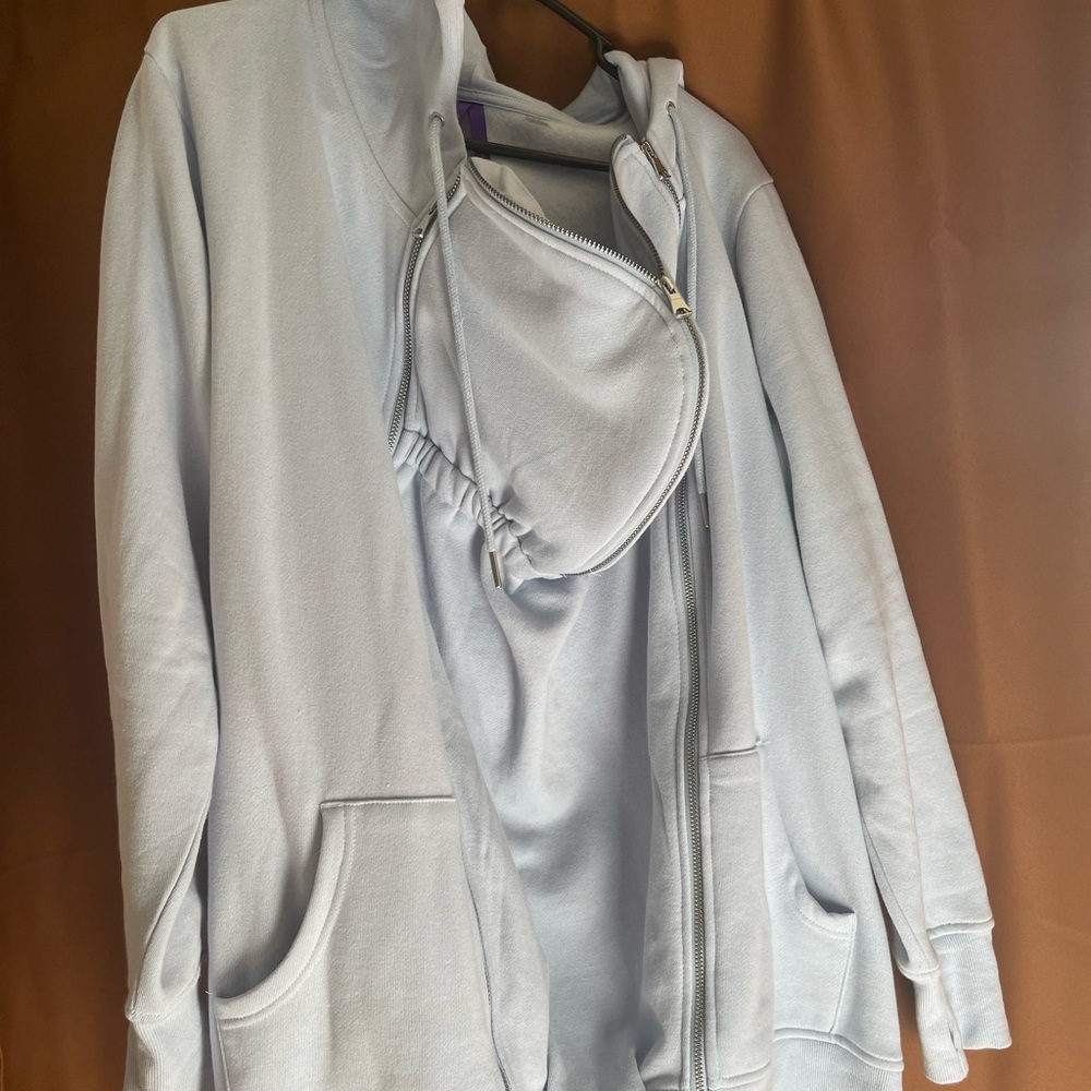Seraphine Pale Blue 3 in 1 Maternity & Babywearing Hoodie
